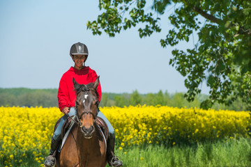 girl on horseback riding