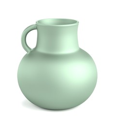 realistic 3d render of old vase