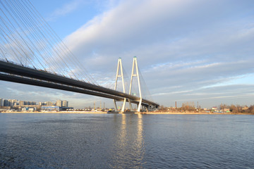 Cable-Stayed Bridge in St.Petersburg