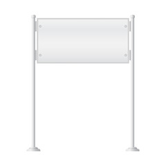 Vector of metal signpost on isolated white background