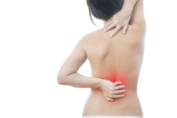 Naklejka premium Pain in back of women