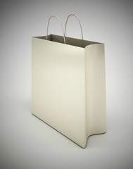 shopping bag of blank face