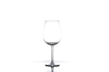 Empty wine glass isolated on white background