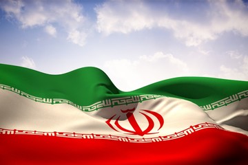 Iran flag waving