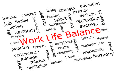 Work Life Balance Wordcloud