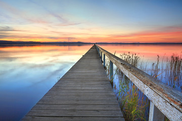 Obraz na płótnie Canvas Sunset at Long Lake Forest Tocumwal NSW Australia