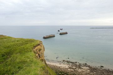 Arromanches-les-Bains, D-Day, Gold Beach,  Mulberry-Hafen