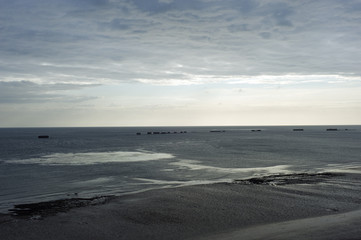 Arromanches-les-Bains, D-Day, Gold Beach, Mulberry-Hafen,