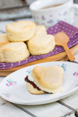 bear shape scone and jam
