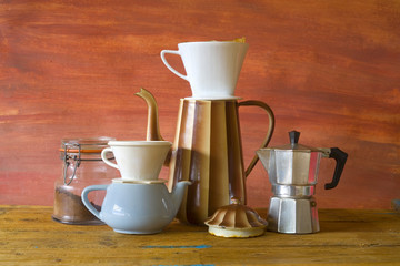 vintage coffee making