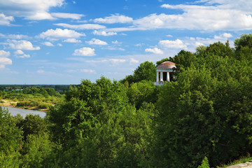 Rotunda at the high bank of the Vyatka River in Kirov