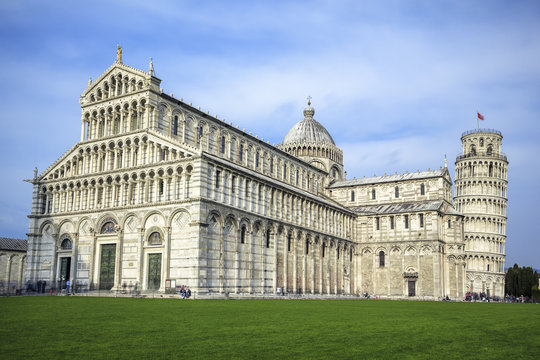View of the great Piazza Miracoli in Pisa