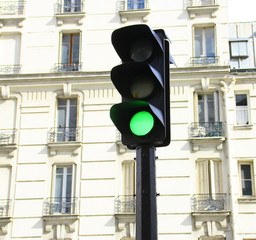 feu vert,signalisation urbaine à paris