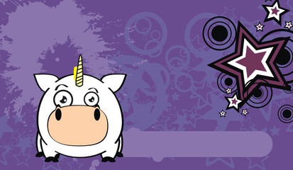 unicorn baby ball cartoon wallpaper card