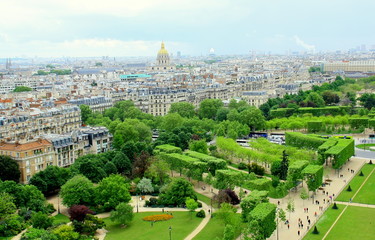 vue aérienne urbaine de paris