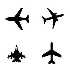 Avion en 4 icônes