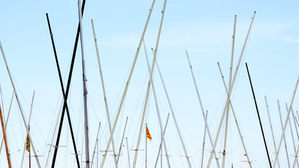 Mástiles contra el cielo, Sitges, Barcelona