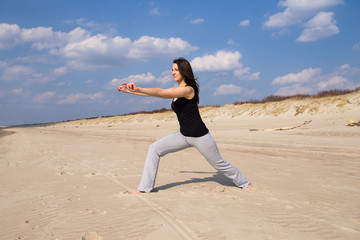 Beautiful woman doing yoga