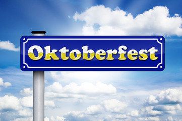 Schild Antik mit Oktoberfest