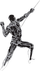 Silhouette of the Male Javelin Thrower