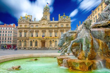 Place des Terreaux à Lyon, France