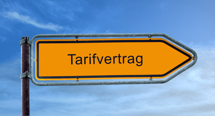 Strassenschild 8 - Tarifvertrag