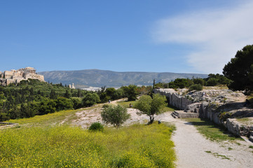 Fototapeta na wymiar pnyx monument