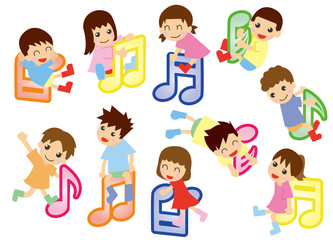 音符とキッズ(アジア)