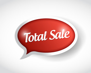 total sale message bubble illustration design