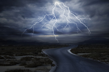 The Road under the Lightning