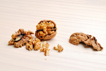 walnut on the table heading