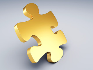 gold puzzle piece