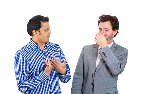 Did you do it? Man asking guy about bad smell, odor