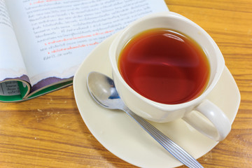 tea mug with magazine