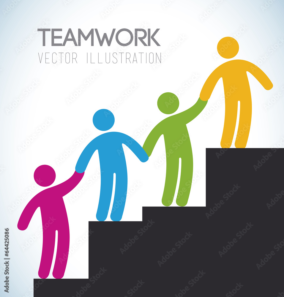 Wall mural Teamwork design