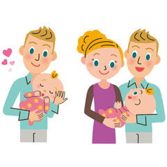 ママとパパと赤ちゃん