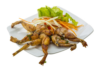 Grilled frog legs