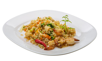 Fried rice with shrimps