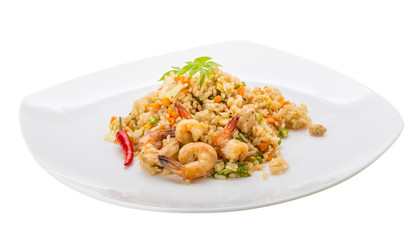 Fried rice with shrimps