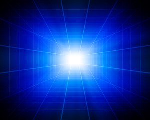 abstract digital tunnel with light insideout