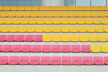 Rows Of Grandstand Seats At A Sport Stadium