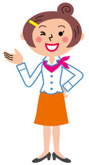 OL　表情　動作　こちらです