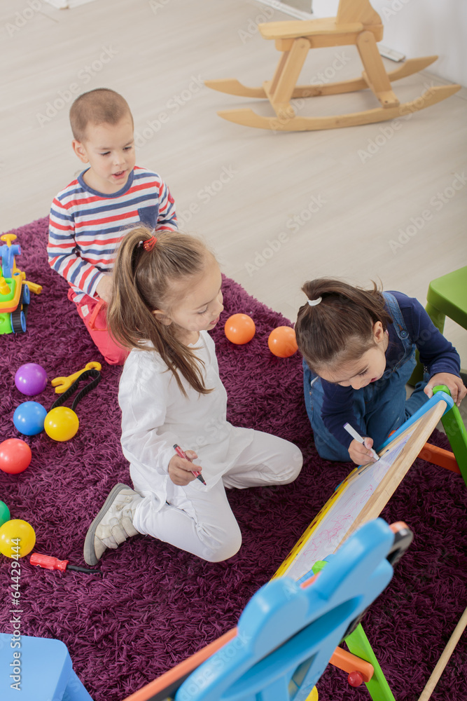 Canvas Prints kids playing in the room