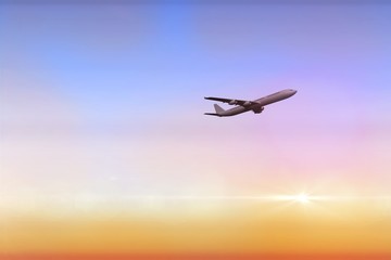 Composite image of graphic airplane