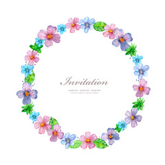 Watercolor flowers for your design.