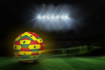 Fototapeta premium Football in ghana colours