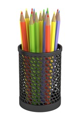 realistic 3d render of stationery tool - pen cup