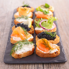 buffet food, canape