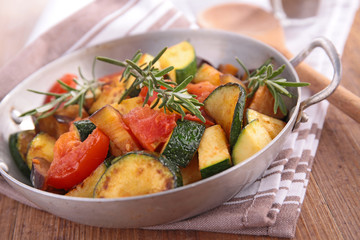 casserole with ratatouille