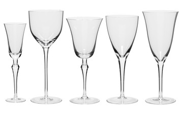 different empty glass